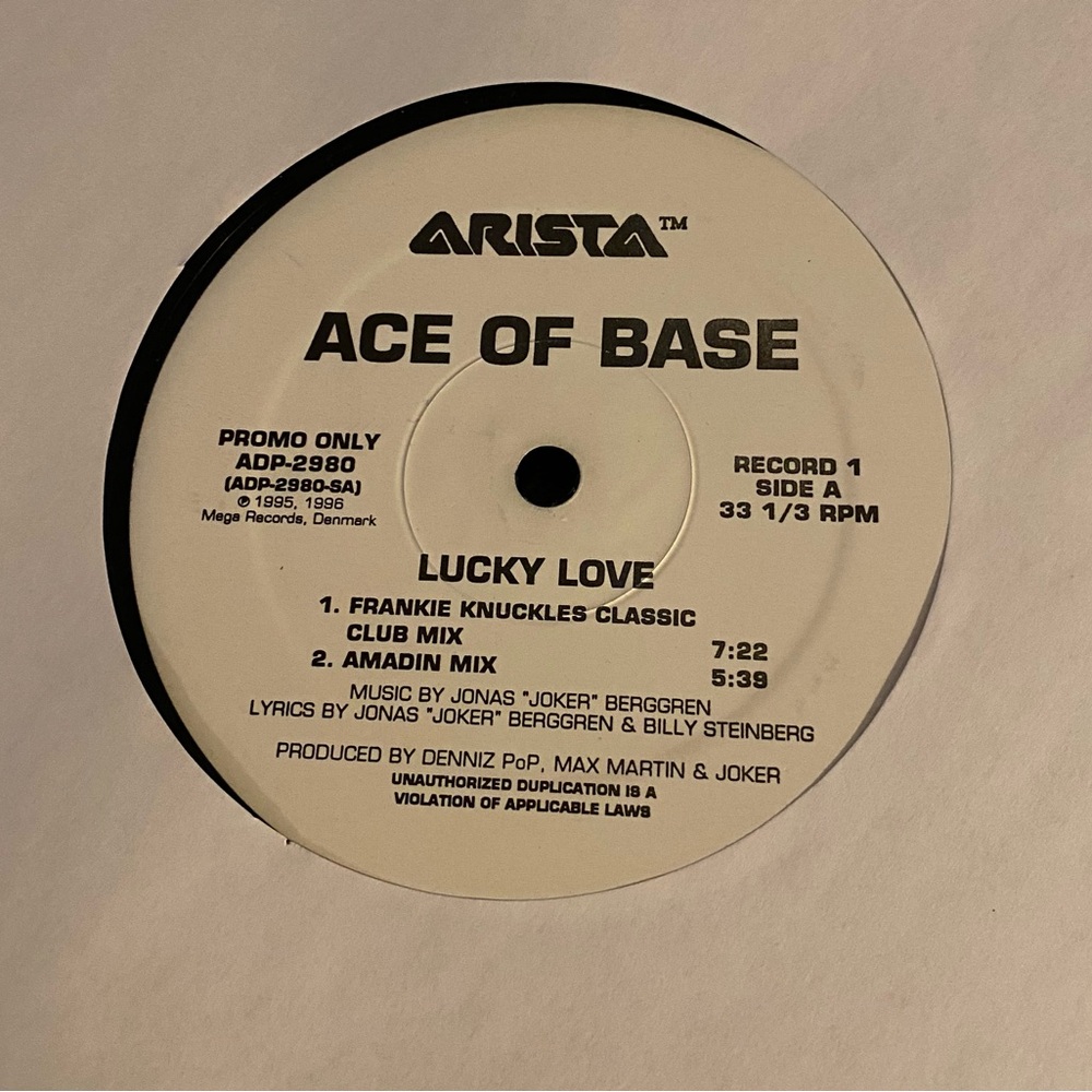 Ace of Base " Lucky Love" the Remixes Rare!! 1995 Arista Records Vintage